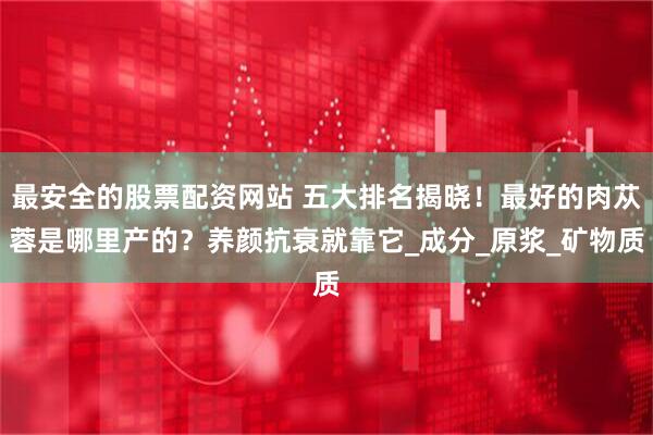 最安全的股票配資網(wǎng)站 五大排名揭曉！最好的肉蓯蓉是哪里產(chǎn)的？養(yǎng)顏抗衰就靠它_成分_原漿_礦物質(zhì)